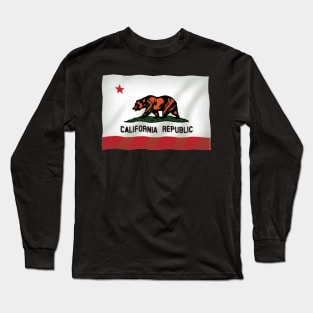 California Republic State Flag Bear Long Sleeve T-Shirt